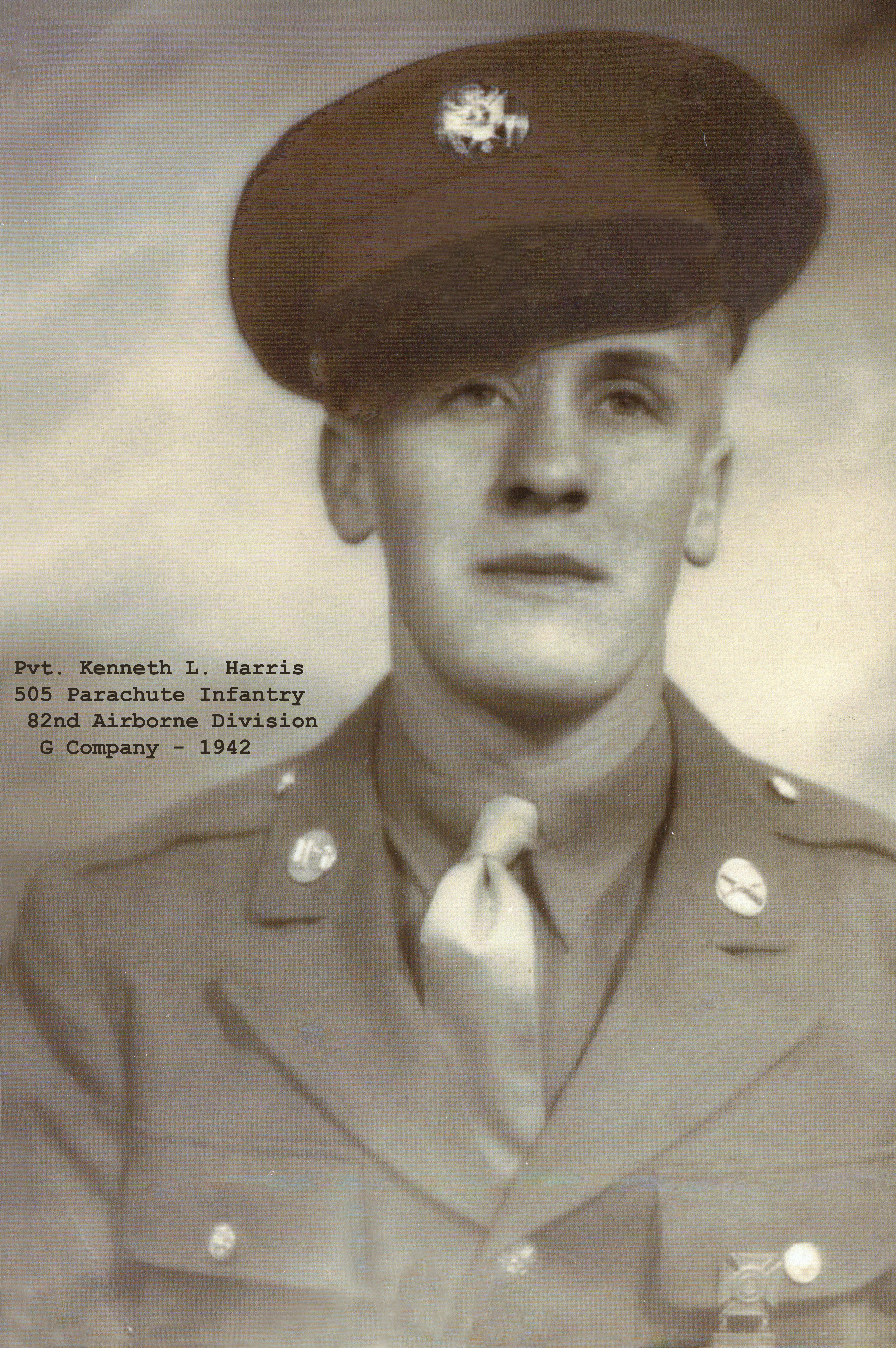 Pvt. Kenneth L. Harris - G Co. - 4 Combat Jumps - Silver Star medal